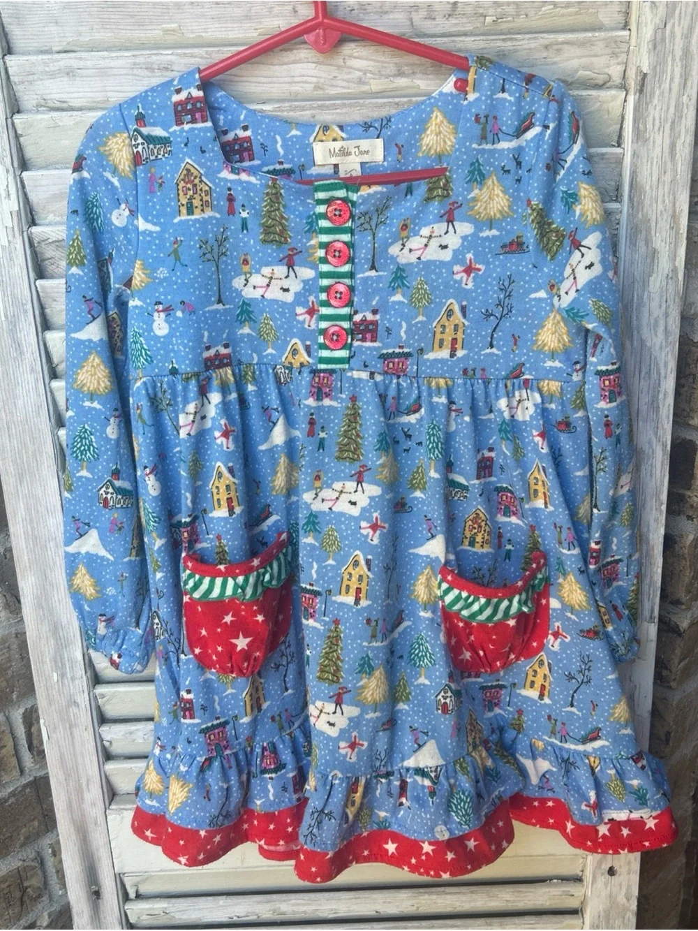 Matilda Jane Winter Solstice Holiday Pattern Nightgown Size 4 pajamas